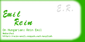 emil rein business card